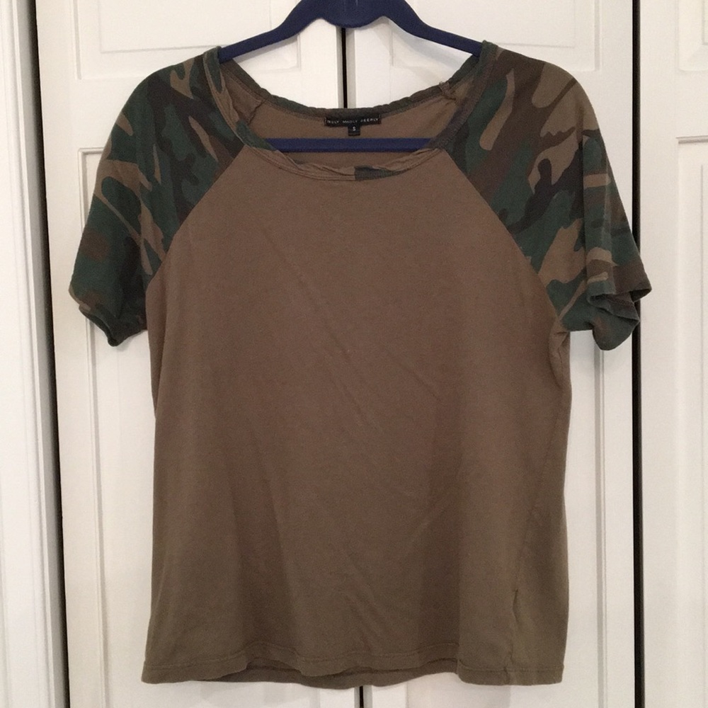 Brown/ Hunter Green Camo shirt